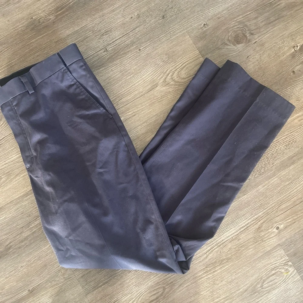 L.L Bean Comfort Waist Chino Dress Pant Flat Front 262555 Mens 36 Navy
